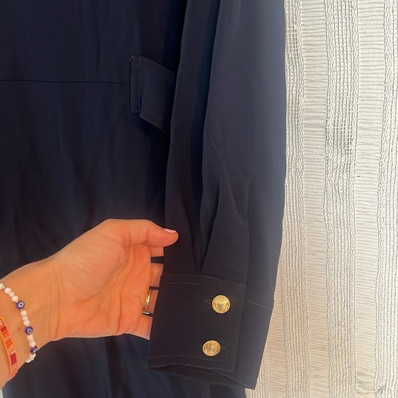 NWT Judith & Charles Rhone Long Sleeve Navy Dress Size 8 $550 - Picture 4 of 8